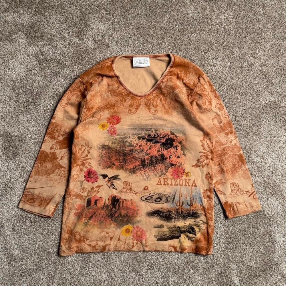 CACTUS BAY "ARIZONA" RHINESTONE LONG SLEEVE